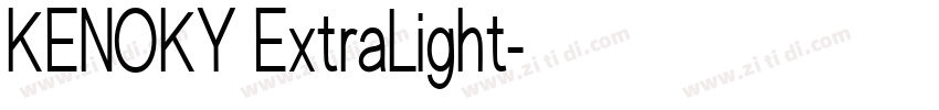 KENOKY ExtraLight字体转换